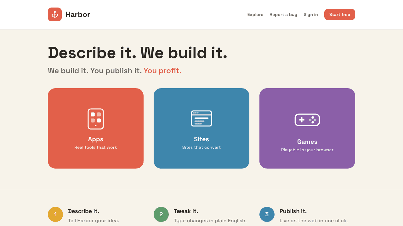 Harbor — Describe it. We build it.